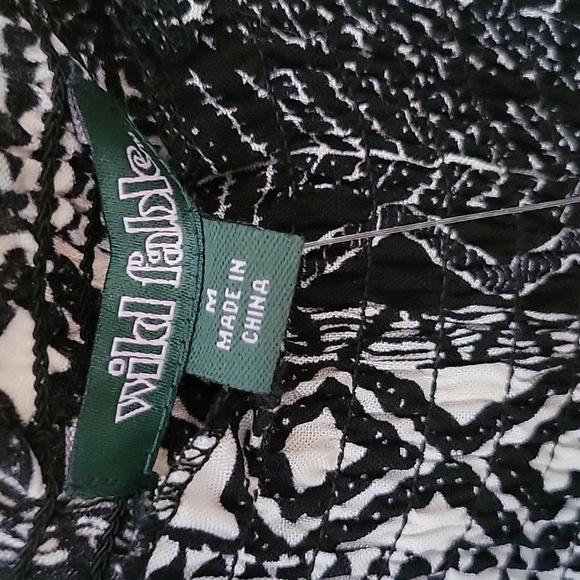 Black and White Patterned Maxi Dress wild fable - Picture 3 of 3